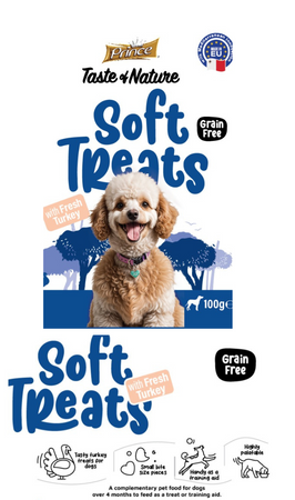 Prince Soft Treats Turkey 100g miękkie trenerki dla psów z indyka
