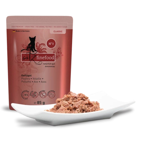 Catz finefood No.3 drób 85g mokra karma dla kota