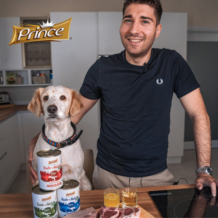 Prince Farmer's Feast mokra karma dla psa z 97% mięsa z rosołem. Wieprzowina & jagnięcina 800 gr karma bez kurczaka, bez zbóż