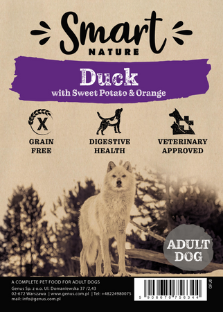 Smart Nature Holistic Duck Medium 6 kg sucha karrma dla psa z mięsa kaczki