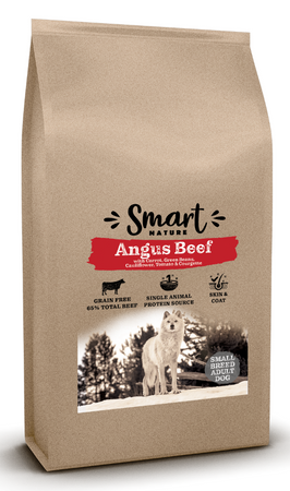 Smart Nature Dog Small Angus Beef 6kg 65% mięsa z wołowiny Angus, bez zbóż, bez kurczaka, superfoods, naturalny kolagen