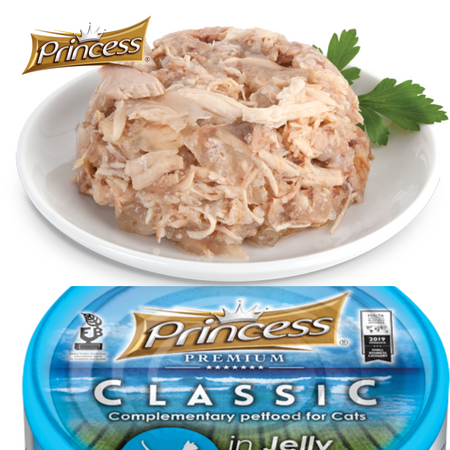 Princess Classic 70g Kurczak Tuńczyk Szprot 7+1 mokra karma dla kota w galaretce