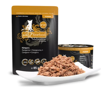 Catz finefood Purrrr No. 107 kangur 85g mokra karma dla kota Pakiet x7szt