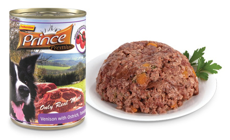 Prince Paleo Jeleń Struś Pomidory 800g mokra karma dla psa