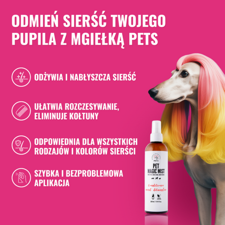 Pets Pet Magic mist 250ml mgiełka na sierść dla zwierząt w domu psów i kotów