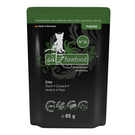 Catz finefood Purrrr N° 115 - kaczka 85g karma mokra dla kota