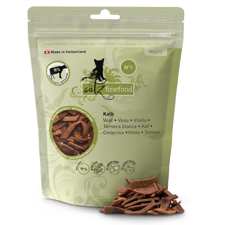 Catz finefood Meatz Nr.5 cielęcina 45g Zdrowy przysmak dla kota z 100% mięsa 