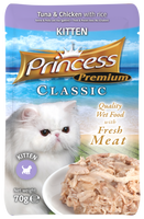 Princess Premium Kitten Tuńczyk Kurczak z tauryną 70g mokra karma dla kota