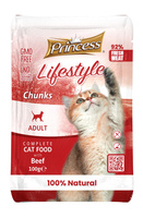 Princess Lifestyle Chunks Wołowina 100g kawałki mięsa mokra karma dla kota
