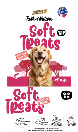Prince Soft Treats Salmon 100g miękkie trenerki dla psów z łososia