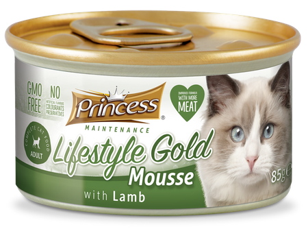 Princess Gold Mousse Jagnięcina 85gr dla kotów sterylizowanych