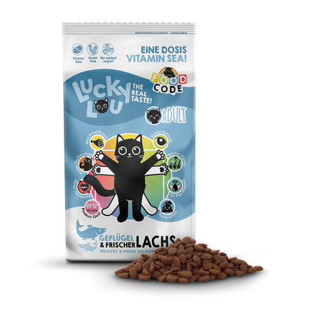 Lucky Lou Food Code Lifestage Dorosły Drób i Łosoś 340g