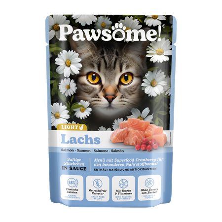 Pawsome light Łosoś 85g saszetka dla kota