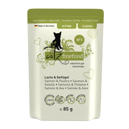 Catz finefood Kitten No.05 łosoś 85g mokra karma dla kociąt