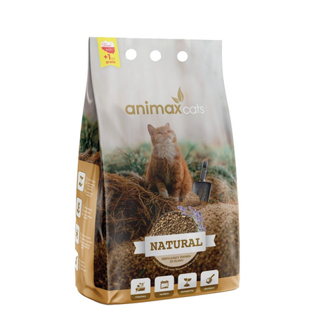 Animax Cats Natural ze słomy 8 L żwirek  ze słomy  zbrylający