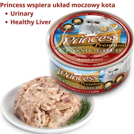 Princess Premium GOLD Healthy Liver & Urinary 170g mokra karma dla kota