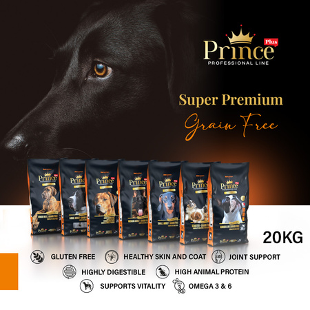 Prince Plus Premium Grain-Free Duck & Sweet Potato- Bezzbożowa Karma dla Psów z mięsa kaczki 20kg