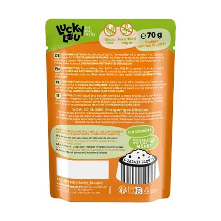 Lucky Lou Extra Food Tuńczyk z marchewką w saszetce 70g