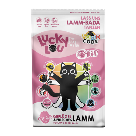 Lucky Lou karma sucha Light drób i jagnięcina 750g dla kotów sterylizowanych