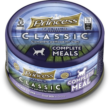 Princess Clasic Complete Meal Kurczak Tuńczyk Kozie Mleko 170gr karma mokra dla kociąt