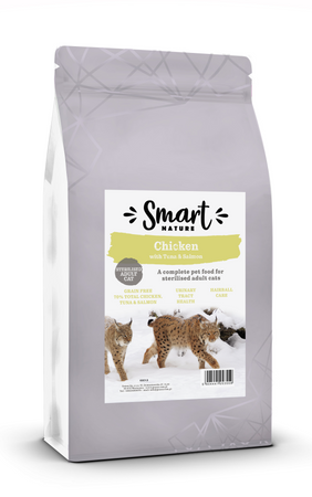 Dla potrzebujących kotów sucha karma 500g Smart Nature 70% mięsa
