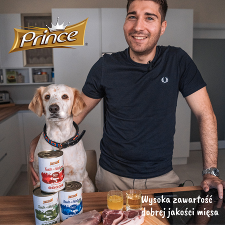 Prince Farmer's Feast 400g mokra karma dla psa 97% mięsa Wieprzowina Jagnięcina bez kurczaka, bez zbóż