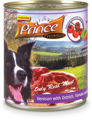 Prince Paleo Jeleń Struś Pomidory 800g mokra karma dla psa