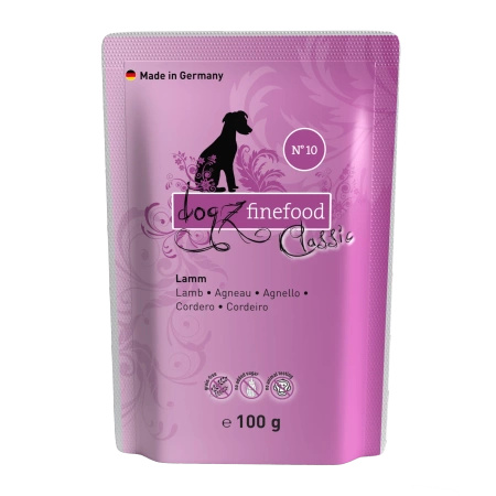 Dogz finefood No.10 jagnięcina 100g mokra karma dla psa 100% Hipoalergiczna