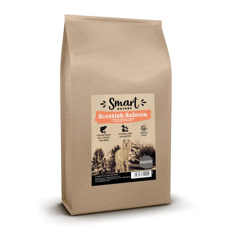 Smart Nature Puppy No Grain 100% Salmon 6kg bez zbóż z 65% mięsa ze szkockiego łososia, dla szczeniąt