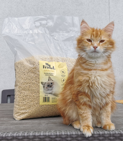 My Friend Gold Corn zbrylający żwirek kukurydziany dla kota PAKIET 2x15l 
