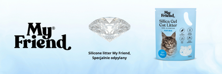 My Friend Natural Silica 3,8l Żwirek Silikonowy Dla Kota 12 sztuk