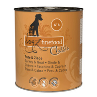 Dogz finefood No8 Miso indyk i koza 800g Hipoalergiczna mokra karma dla psa