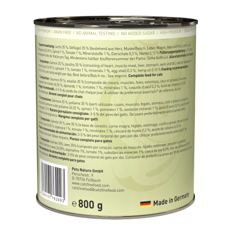 Catz finefood No.5 łosoś & drób  800g mokra karma dla kota