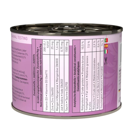 Catz finefood No.11 jagnięcina & królik 200g mokra karma dla kota