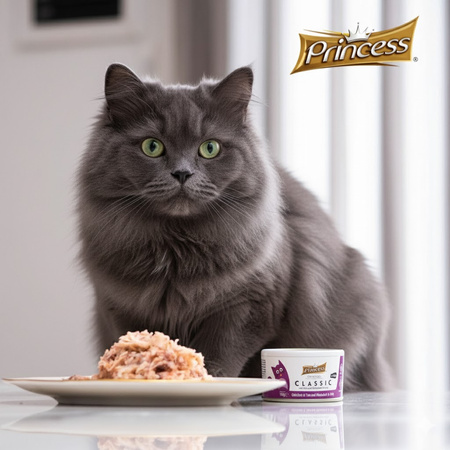Princess Classic 70g Kurczak Tuńczyk Szprot 7+1 mokra karma dla kota w galaretce