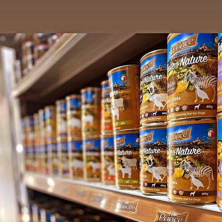 Prince Premium Wołowina Papaja Marchewka 400 g mokra karma dla psa z wołowiną i papają