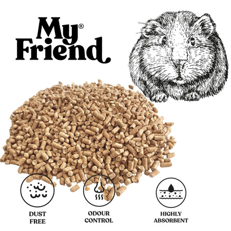 My Friend Green Pine drewniany żwirek niezbrylający dla kotów i małych ssaków 7 litrów