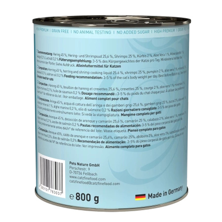 Catz finefood No.13 śledź & krab 800g karma dla kota