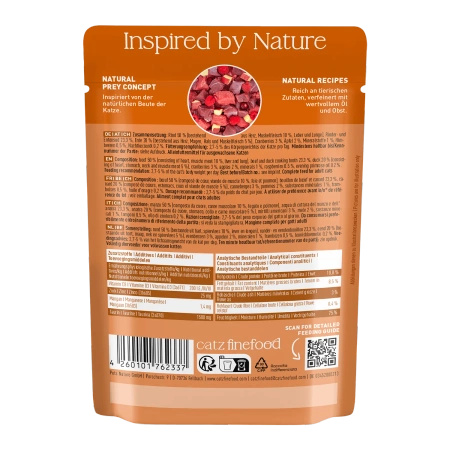 Catz finefood No.23 wołowina & kaczka 85g mokra karma dla kota