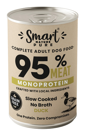 Smart Nature Pure DUCK 95% MIĘSA Monoproteinowa karma mokra dla psa PROMOCJA 7+1