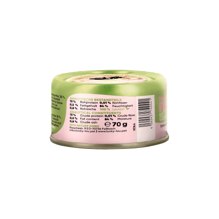 Lucky Lou Extra Food Tuńczyk z warzywami w puszce 70g Dla wybrednego kota