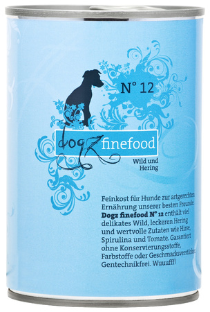 Dogz finefood No.12 dziczyzna & śledź 400g mokra karma dla psa Dla alergika