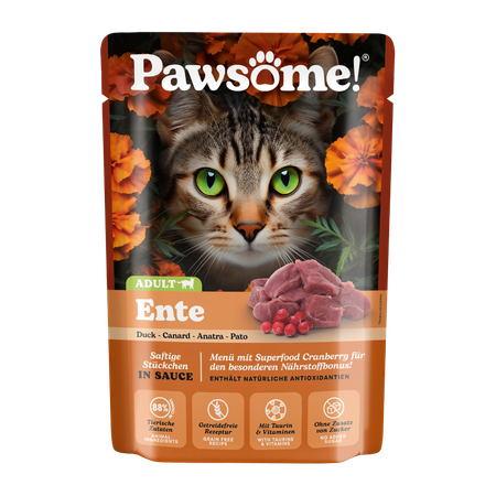 Pawsome Kaczka 85g saszetka dla kota 88% mięsa