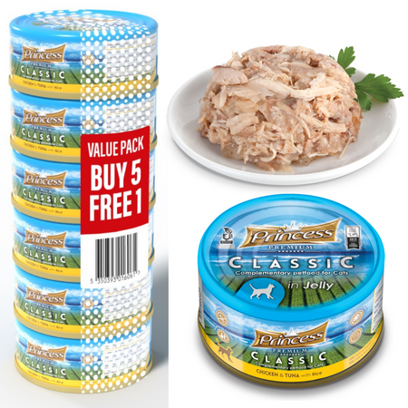 5+1 PROMO Princess Premium Kurczak Tuńczyk Ryż 170g