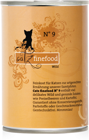 Catz finefood No.9 dziczyzna 400g mokra karma dla kota