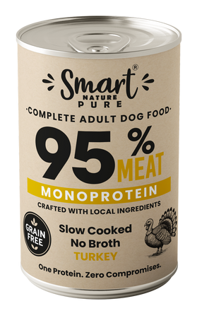Smart Nature Pure TURKEY 95% MIĘSA Monoproteinowa wysokomięsna karma mokra dla psa