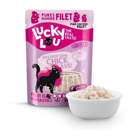 Lucky Lou Extra Food Filet z kurczaka w galaretce Saszetka 70g Wybredny kot