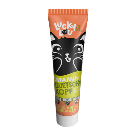 Lucky Lou Squeeze Head Adult Słód i witaminy 100g przysmak dla kota w tubce