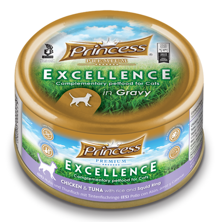 Princess Excellence Kurczak Tuńczyk Kalmary 70g karma mokra dla kota