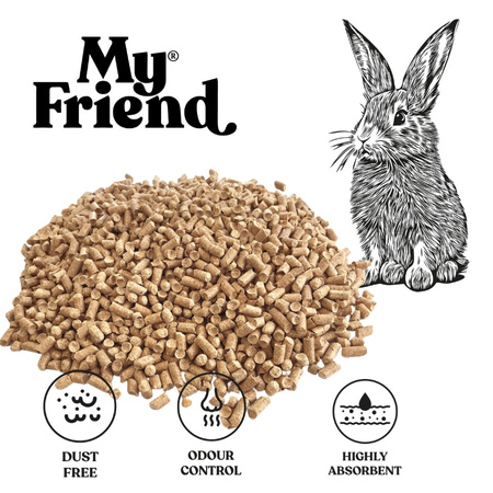 My Friend Green Pine drewniany żwirek niezbrylający dla kotów i małych ssaków 7 litrów